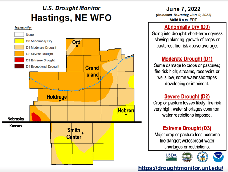 Map courtesy: High Plains Regional Climate Center via NWS Hastings