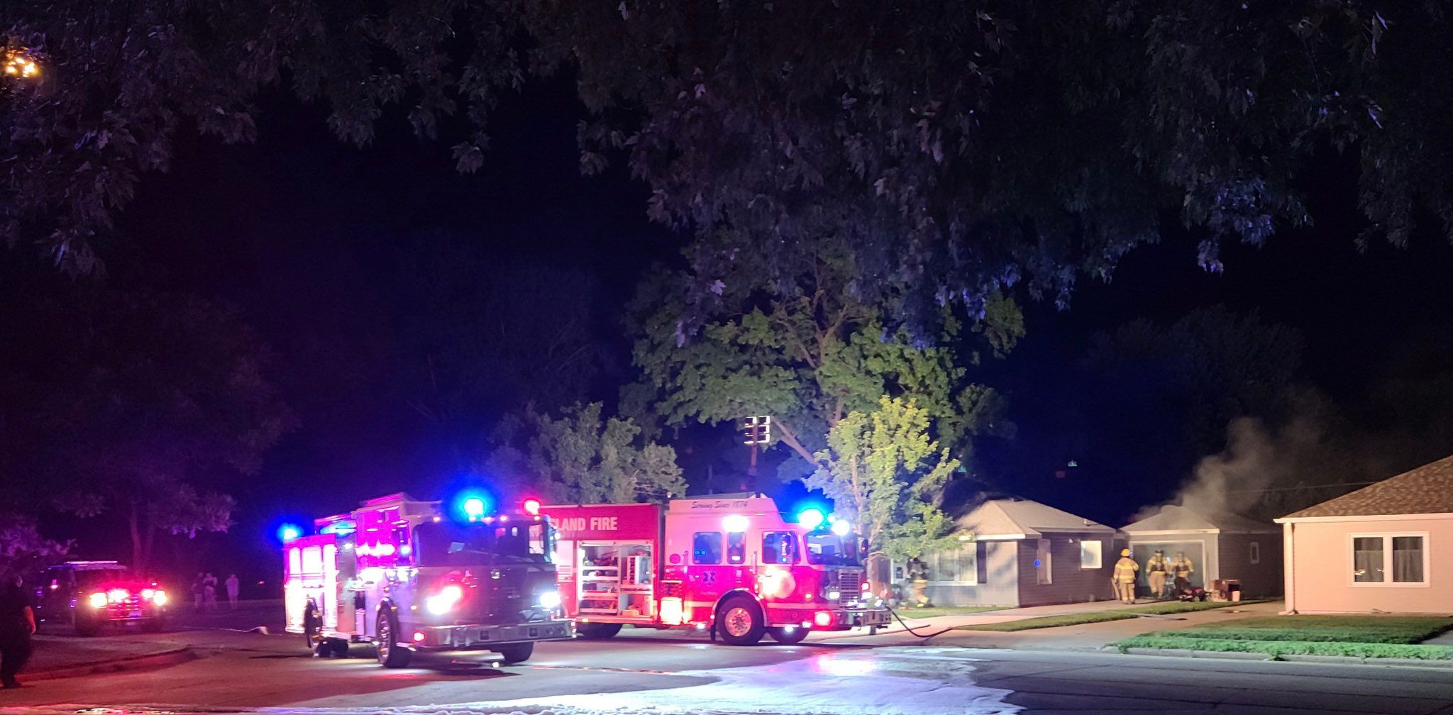 Structure fire in Grand Island