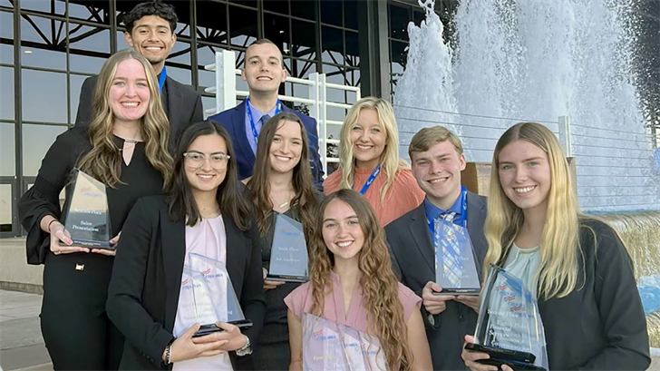 Nine UNK students attended last month’s FBLA-PBL National Leadership Conference in Chicago. (Courtesy photo)