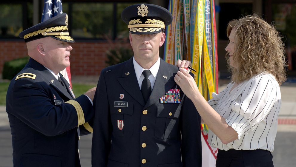 Noel Palmer was promoted to brigadier general in the U.S. Army Reserve last month during a ceremony at Fort Snelling, Minnesota.
