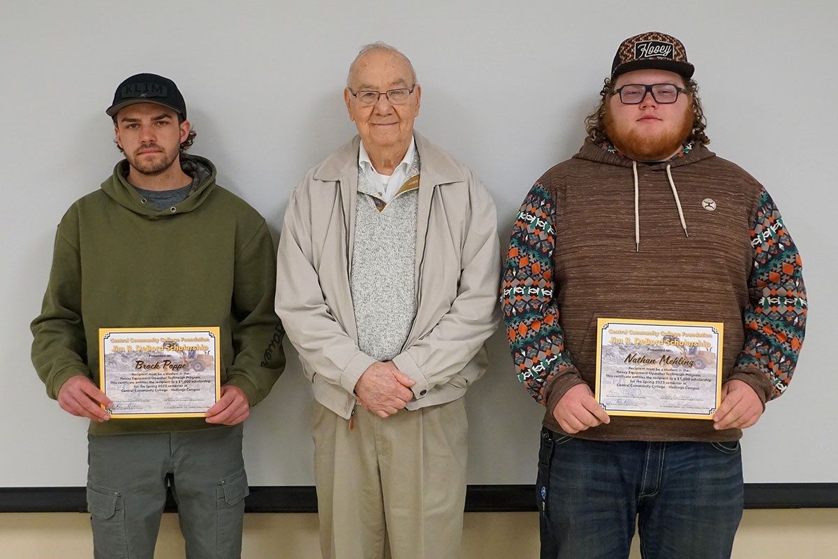CCCHastings students win heavy equipment scholarship CENTRAL NEWS