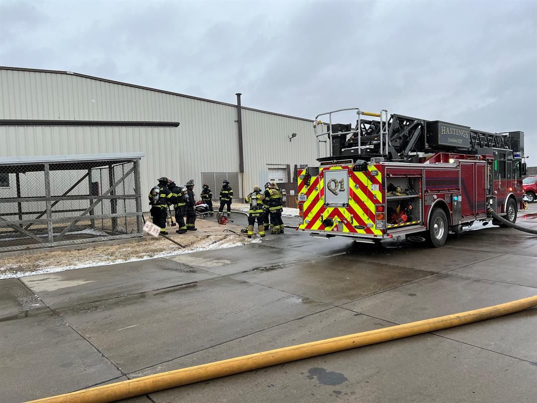 No injuries after plasma cutter sparks fire at closed Hastings manufacturer. Photo courtesy: City of Hastings