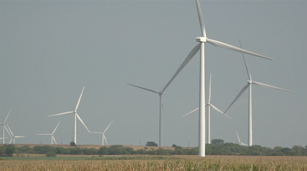 File image of a wind farm near Steele City, Neb.