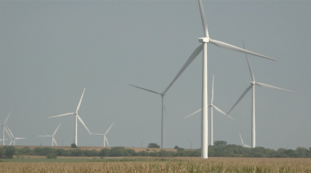 File image of a wind farm near Steele City, Neb.