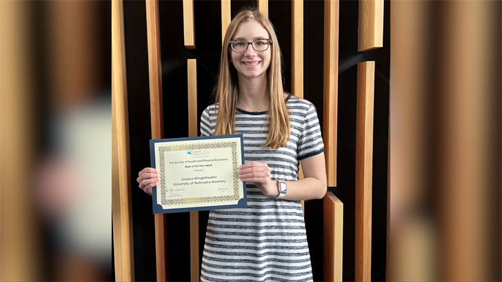 UNK senior Jessica Klingelhoefer was honored as a Health Education Major of the Year during SHAPE America’s annual convention in Seattle, Washington. (Courtesy photo)