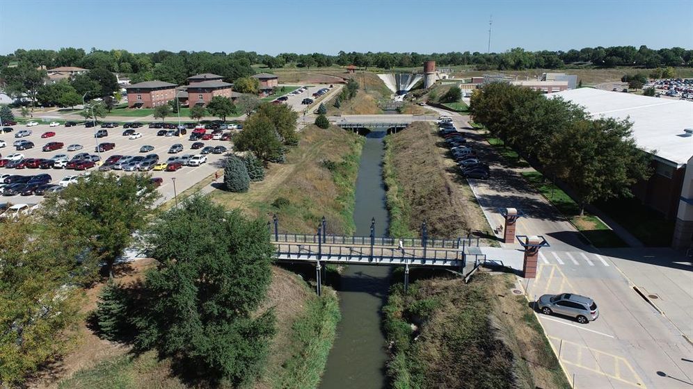 Aerial photo of the Kearney Canal, courtesy NPPD