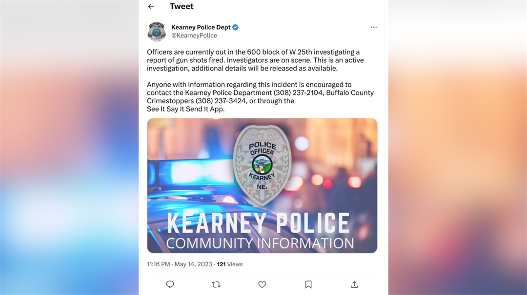 Kearney Police investigating second report of gun shots CENTRAL