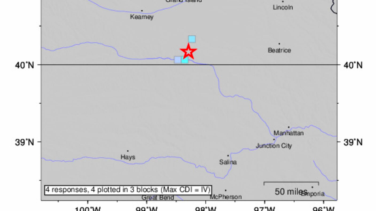 Earthquake hits south central Nebraska Sunday afternoon SOUTHEAST