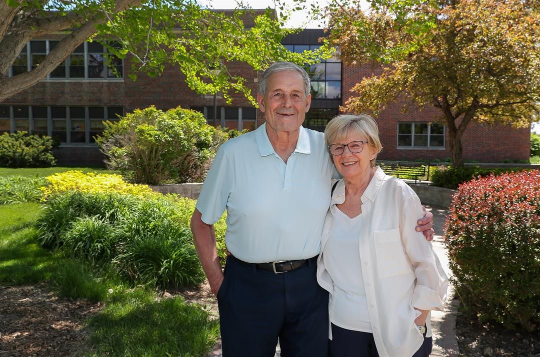 Tom and Sonja Kropp both retired from UNK at the end of the spring semester. He was an assistant professor in the Department of Kinesiology and Sport Sciences and she was an associate professor in the Department of Modern Languages. (Photo by Erika Pritch