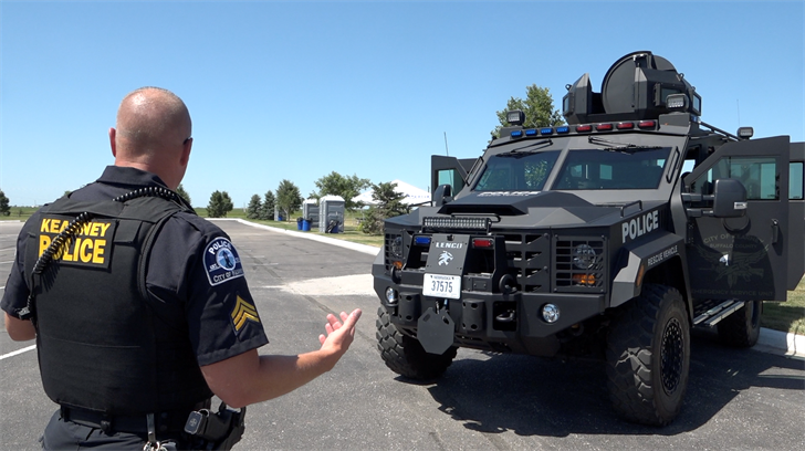 Kearney Police give first public tours of new Bearcat armored vehicle ...