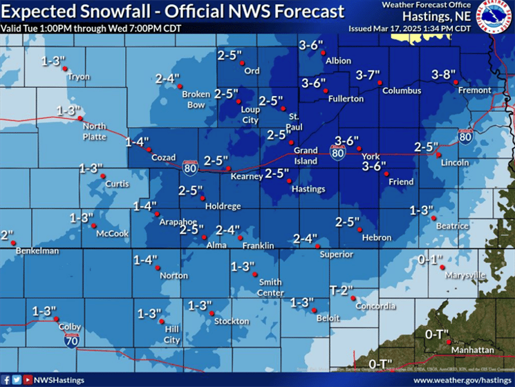 Blizzard conditions expected Wednesday Morning