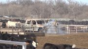 Vehicle Fire breaks out at cattle feed yard Northeast of Kearney